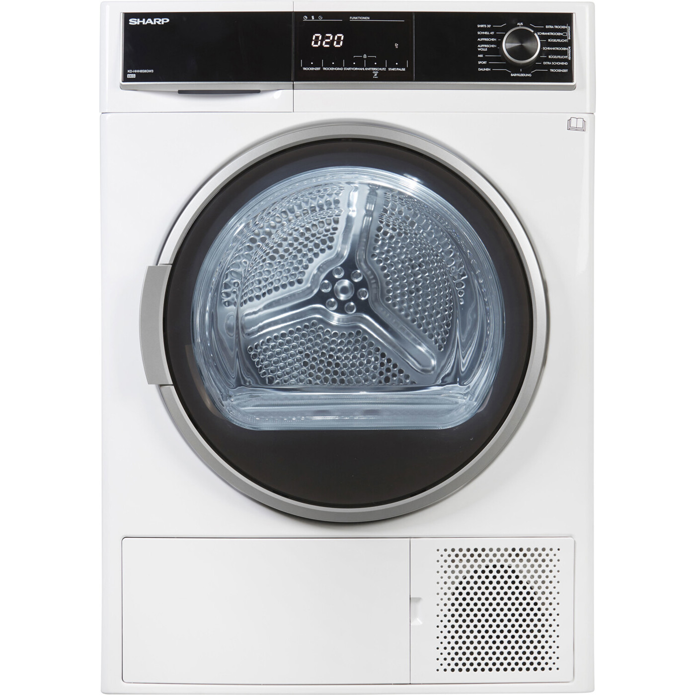 Sharp Wäschetrockner KD-HHH8S8GW3 - Energieeffizient & Leistungsstark
