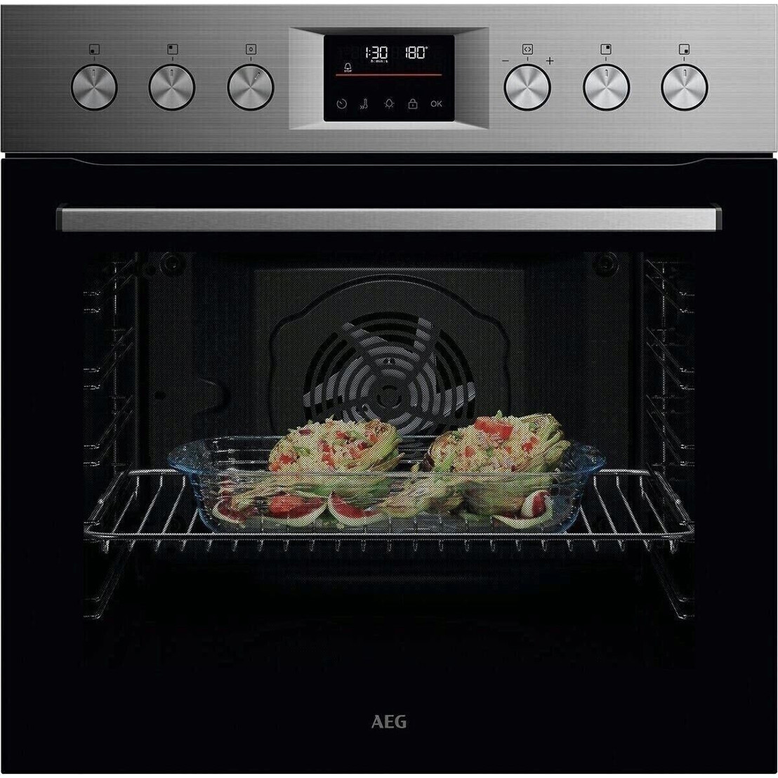 AEG EX11PEFT2 Set: OU5PE40SM & HE604070FB - Herd mit zwei Kochfeldern