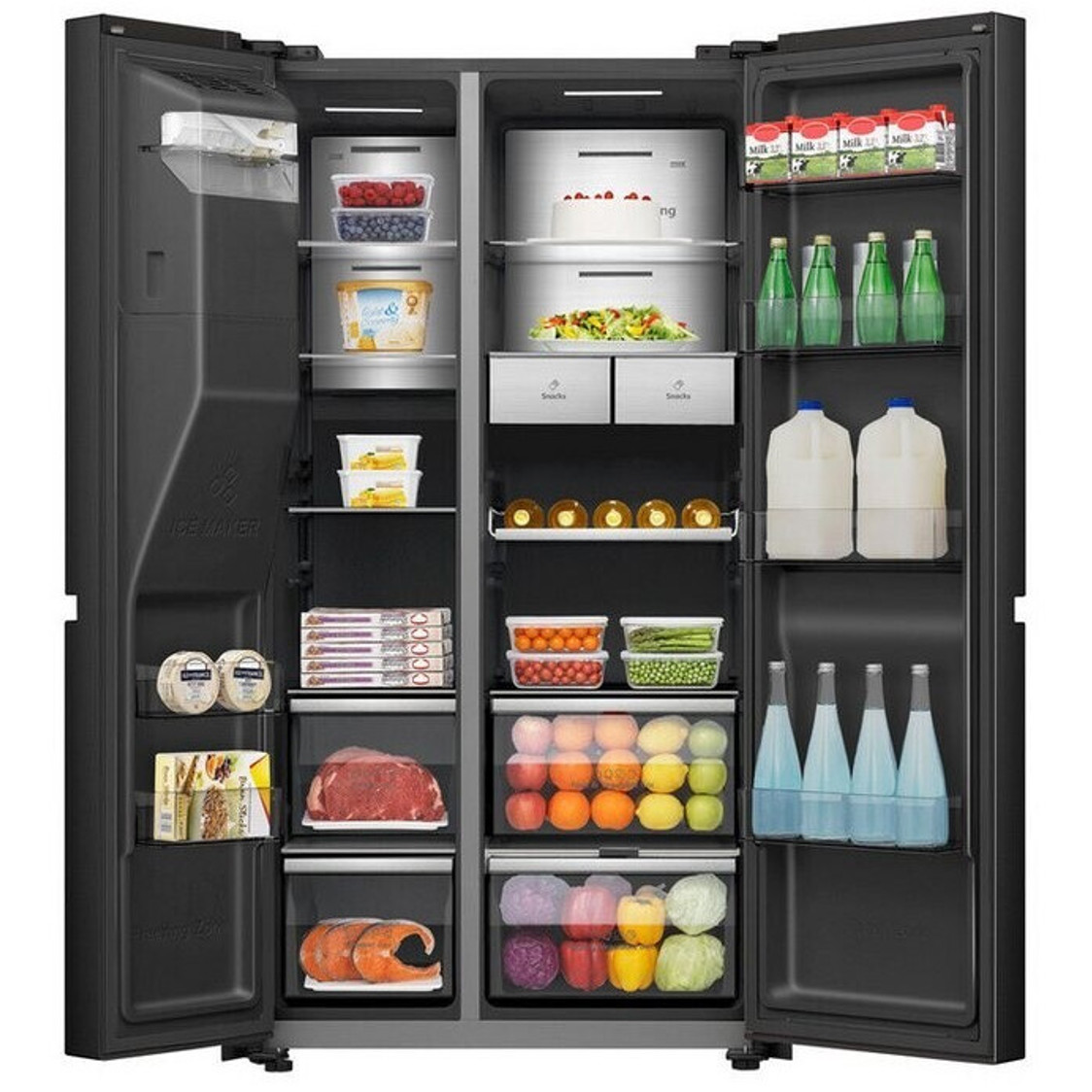 Hisense RS818N4IFE Kühlschrank - Energieeffizienzklasse A++ - 2 Türen - Edelstahl