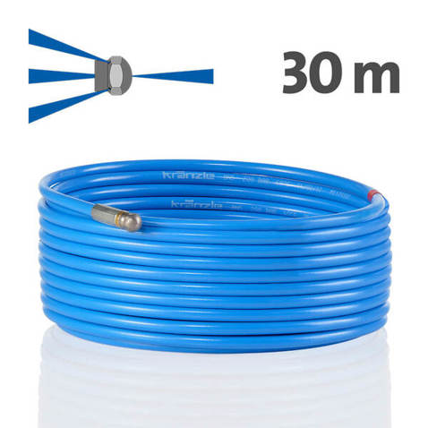 Druckreinigungsschlauch 30 m mit Stecksystem D12 und Frontbohrung Druckreinigungsschlauch 30 m mit Stecksystem D12 und Frontbohrung