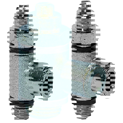 Drosselventil mit beidseitiger Drosselung (»B«) - Steckverbindung G 1/4, Schlauchdurchmesser 6mm Drosselventil mit beidseitiger Drosselung (»B«) - Steckverbindung G 1/4, Schlauchdurchmesser 6mm