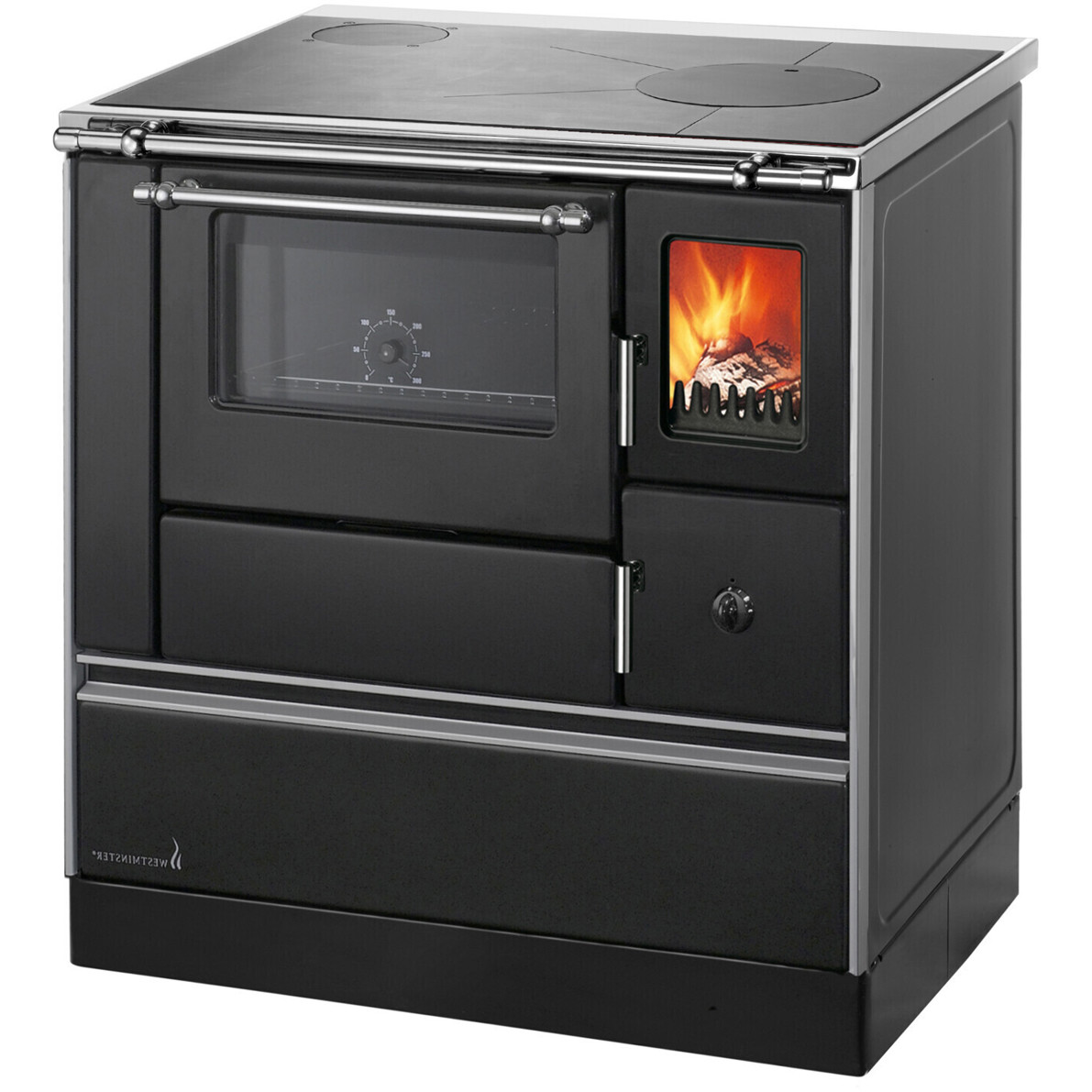 Wamsler K 176 F/A 90 - Schwarzer Rohranschluss links für Küchenöfen