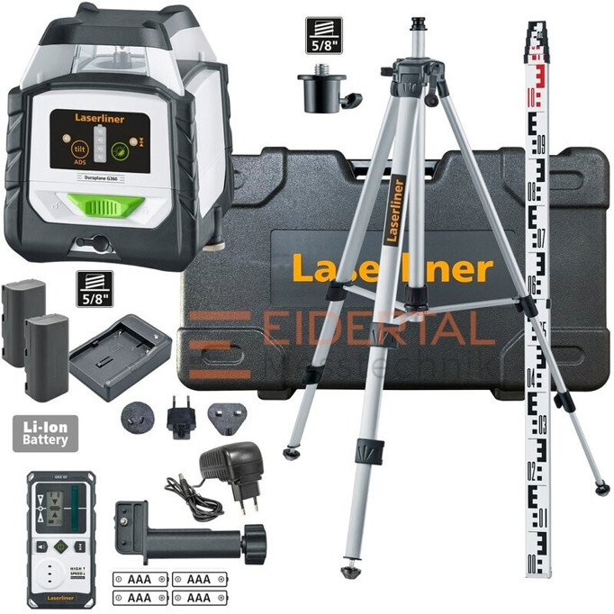 Laserliner Duraplane G360 Baulaser Set - 175 cm (052.555A) Laserliner Duraplane G360 Baulaser Set - 175 cm (052.555A)