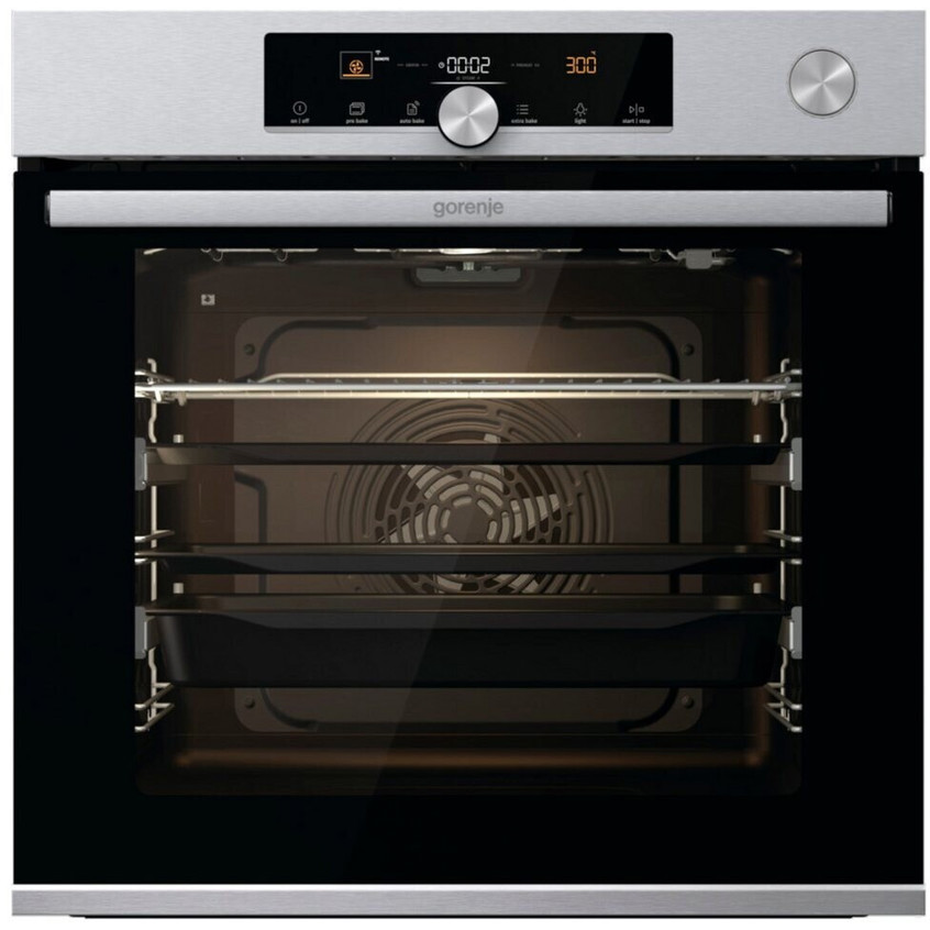 Gorenje BSA6747A04XWI Einbaubackofen - Edelstahl, Multifunktional mit 7 Heizarten