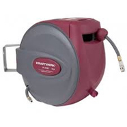 Automatische Gartenschlauchrolle Multi-Positions-Rolle in Grau und Rot