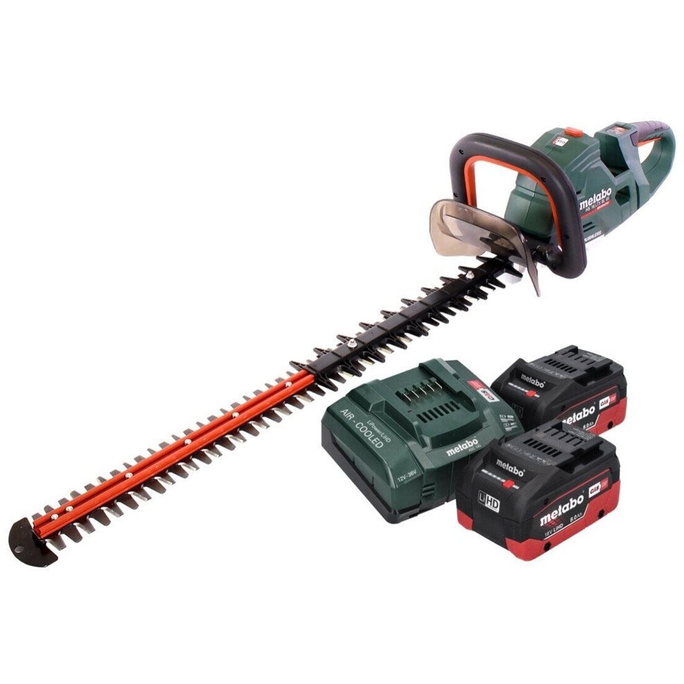 Metabo HS 18 LTX BL 75 Brushless Heckenschneider Set - 2x 8Ah Batterien + Ladegerät