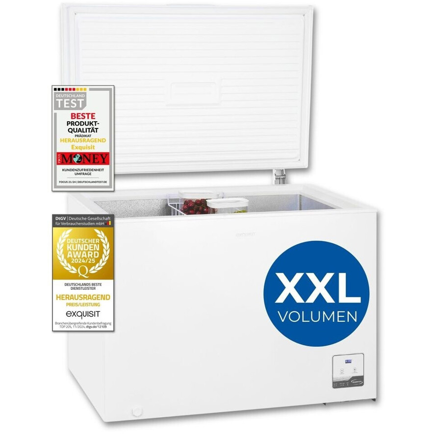 Exquisit GT300 Gefriertruhe - 50L Füllvolumen, Energieeffizienzklasse A+
