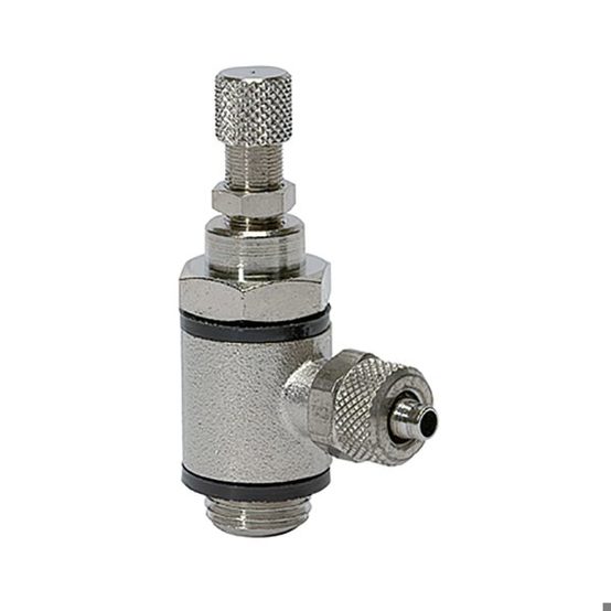 Drosselventil für beidseitige Drosselung mit Schnellverschluss G 1/8, Schl. 5/3 Drosselventil für beidseitige Drosselung mit Schnellverschluss G 1/8, Schl. 5/3
