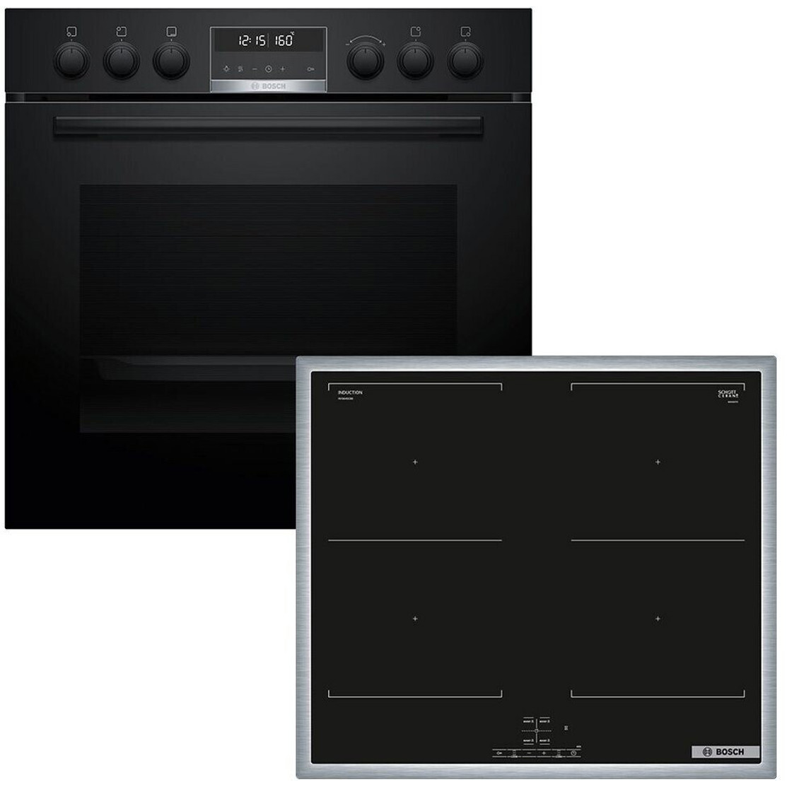 Bosch HND677LS67 Kombi-Set: Herd (HEB578BB4) & Backofen (NVQ645CB6E)