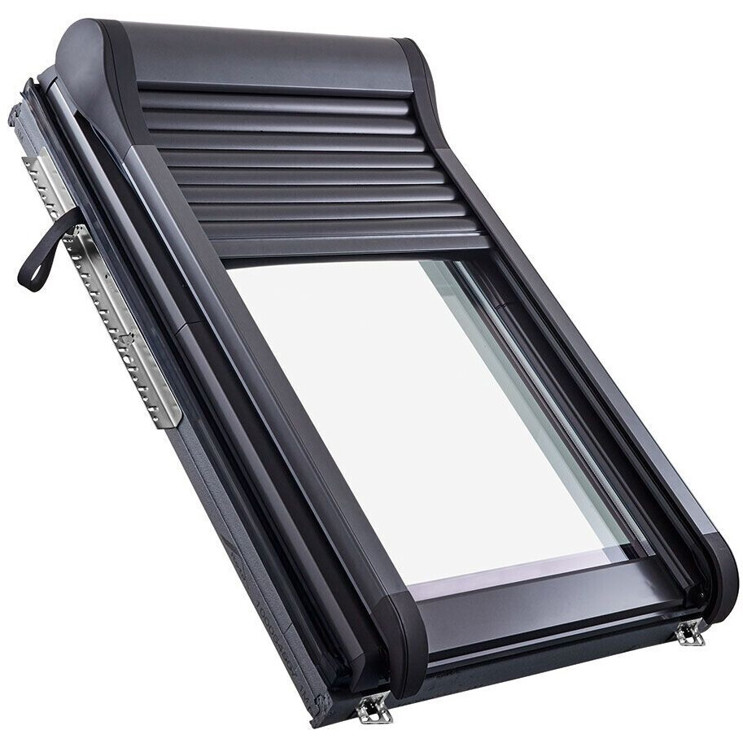 Roto ZRO E R6/R8 Elektrischer Hitzeschutz-Rollladen - Anthrazit-Metallic (74 x 140 cm)