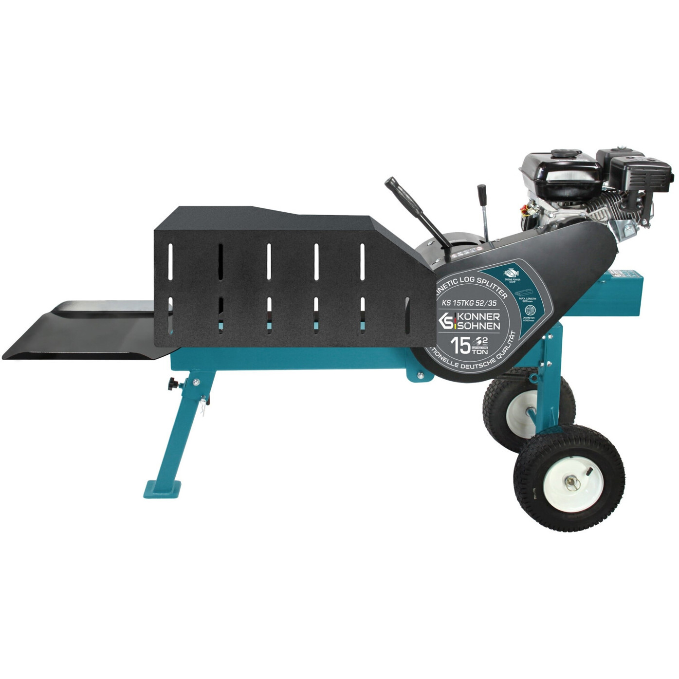 Könner & Söhnen Benzin-Holzspalter KS 15TKG – 52 cm Schnittlänge, 35 Tonnen Druck