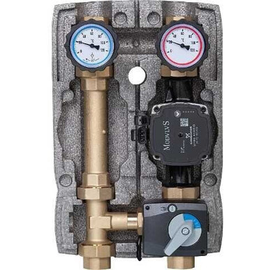 Evenes 3-Wege Mischer mit Stellmotor DN25 - Grundfos UPM3 Hybrid 25-70 Heizkreisset - Heizungszubehör Evenes 3-Wege Mischer mit Stellmotor DN25 - Grundfos UPM3 Hybrid 25-70 Heizkreisset - Heizungszubehör