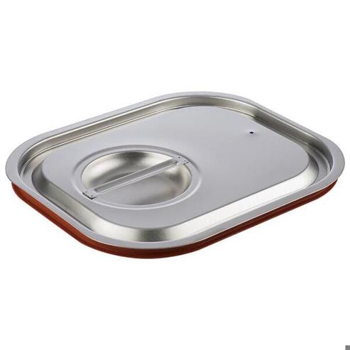 Transport-Steck-Deckel aus Edelstahl | 32,5 x 26,5 cm | Mit Silikondichtung & Griffmulde | Perfekt gegen Unterdruck | Nicht für Kombidämpfer geeignet Transport-Steck-Deckel aus Edelstahl | 32,5 x 26,5 cm | Mit Silikondichtung & Griffmulde | Perfekt gegen Unterdruck | Nicht für Kombidämpfer geeignet