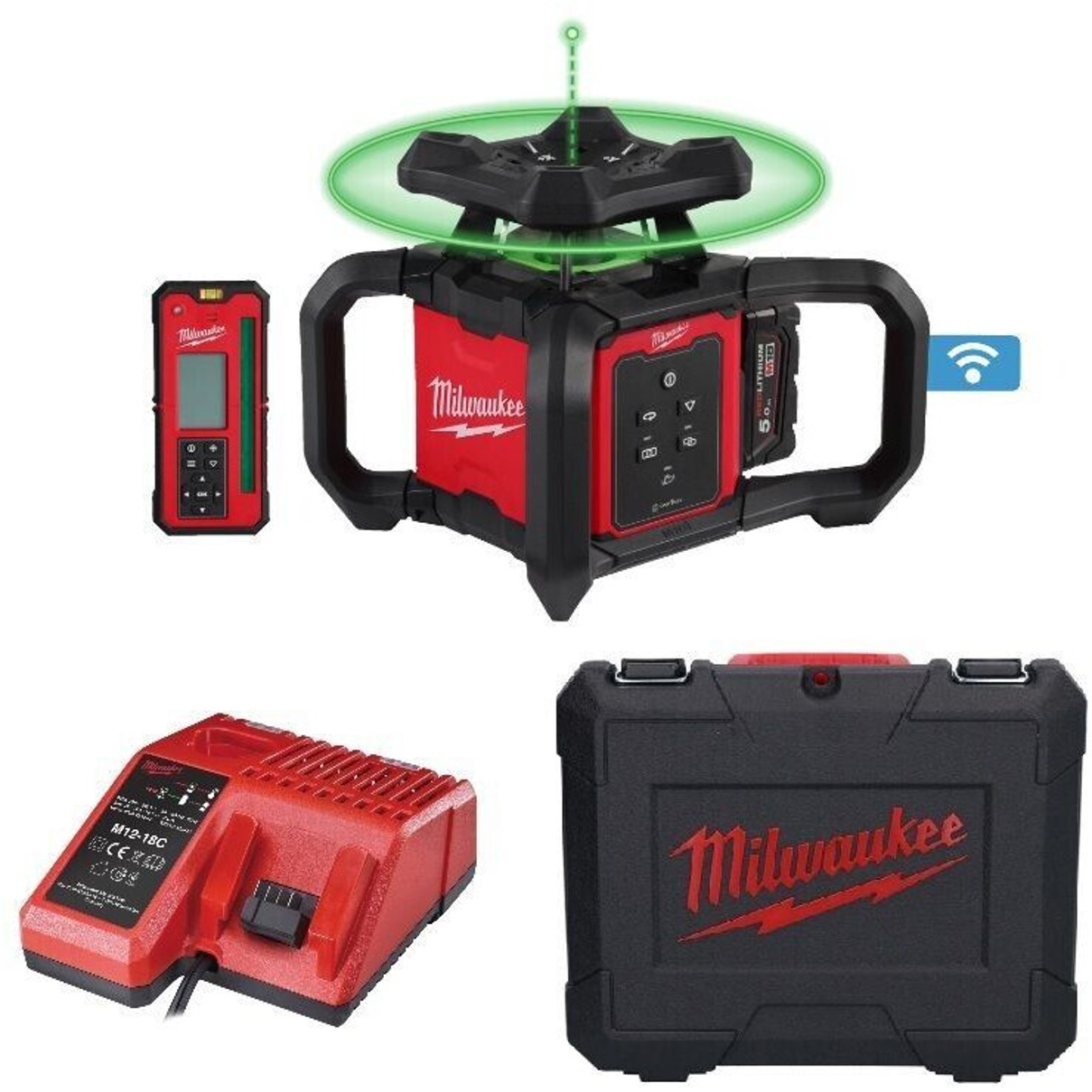 Milwaukee M18 RLOHVG300-501C Baulaser - Präzision und Leistung vereint Milwaukee M18 RLOHVG300-501C Baulaser - Präzision und Leistung vereint