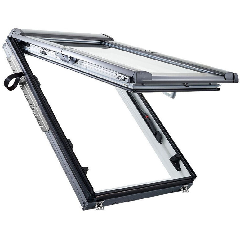 Roto WDF R88C Kunststoff Designo R8 Klappfenster 2-fach Verglasung - Comfort Aluminium (114x140 cm)