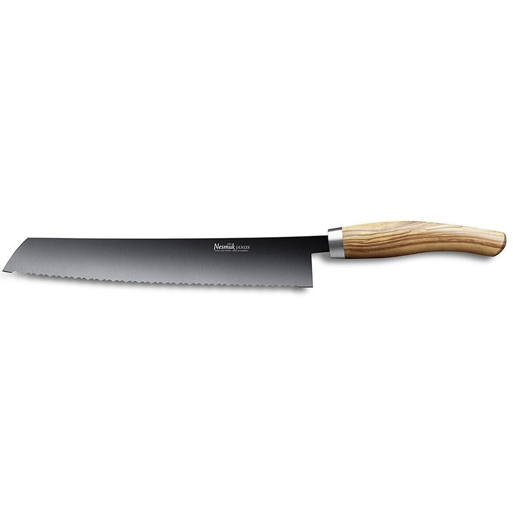 Nesmuk Janus Brotmesser 27 cm - Niobstahl mit DLC-Beschichtung, Griff aus Juma Ivory Nesmuk Janus Brotmesser 27 cm - Niobstahl mit DLC-Beschichtung, Griff aus Juma Ivory