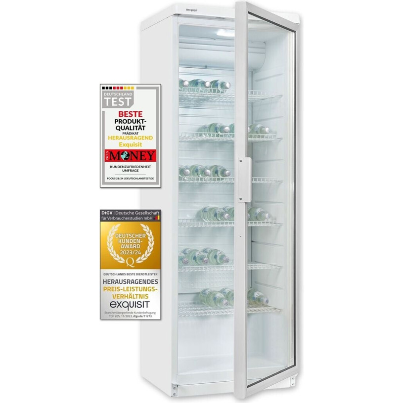 Exquisit GKS350 Kühltechnik - Weißer 280L Kühlschrank mit Gefrierfach