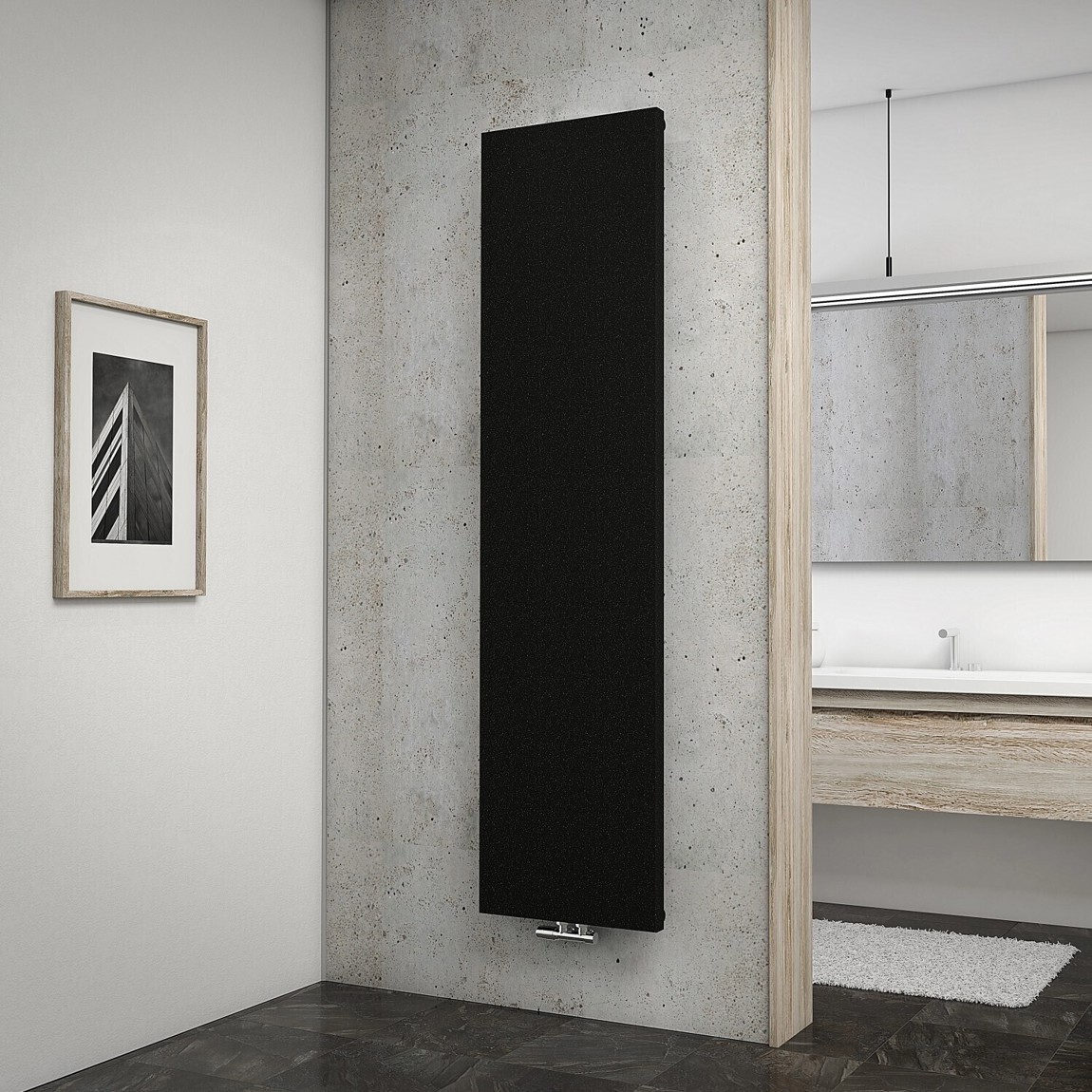 Schulte New York Heizkörper - 1806 x 456 mm - Pearl Schwarz