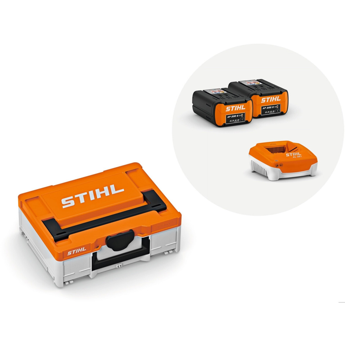 Stihl Power-Box - 2x AP 200 S & AL 301 für Gartengeräte Stihl Power-Box - 2x AP 200 S & AL 301 für Gartengeräte