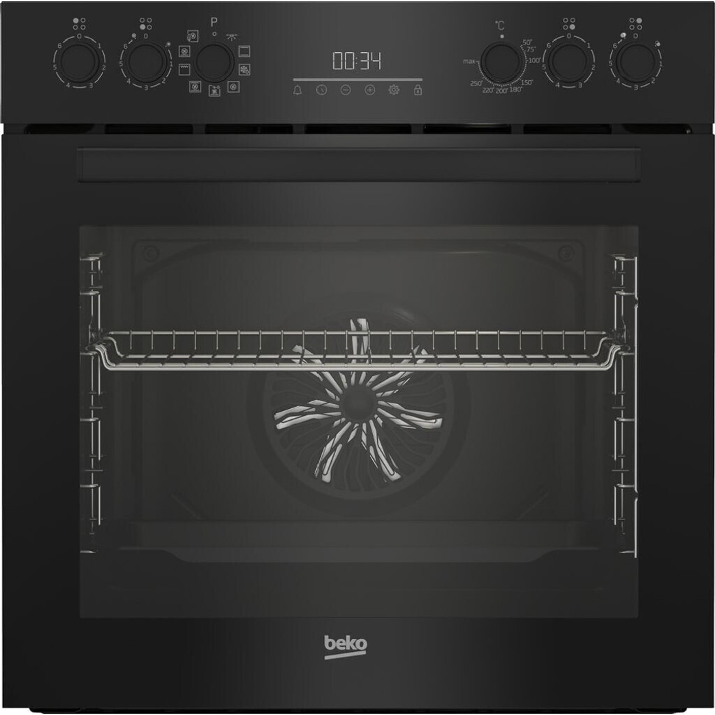Beko BBUM17320B Einbauherd - Schwarz, 6 Funktionen Beko BBUM17320B Einbauherd - Schwarz, 6 Funktionen