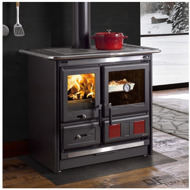 La Nordica Rosa L - Küchenofen in Schwarz-Anthrazit
