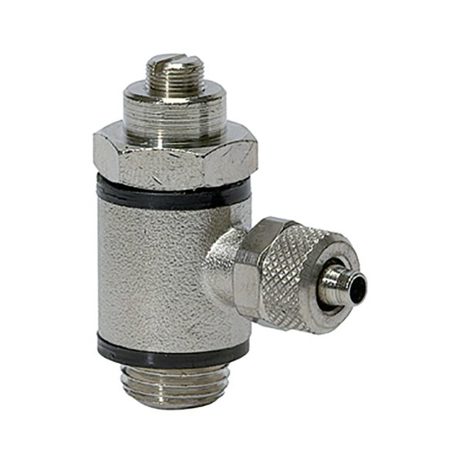 Durchflussregelventil - Drosselventil mit beidseitiger Drosselung | Schnellverschluss G 1/8 | Schlauch 8/6 Durchflussregelventil - Drosselventil mit beidseitiger Drosselung | Schnellverschluss G 1/8 | Schlauch 8/6