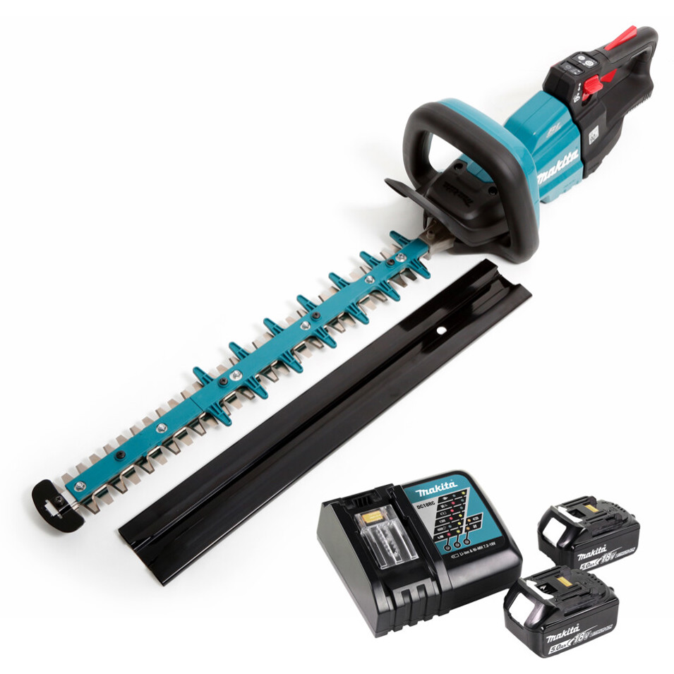 Makita DUH502 RT Heckenschneider Set – 2x 5,0Ah Akkus + Ladegerät Makita DUH502 RT Heckenschneider Set – 2x 5,0Ah Akkus + Ladegerät