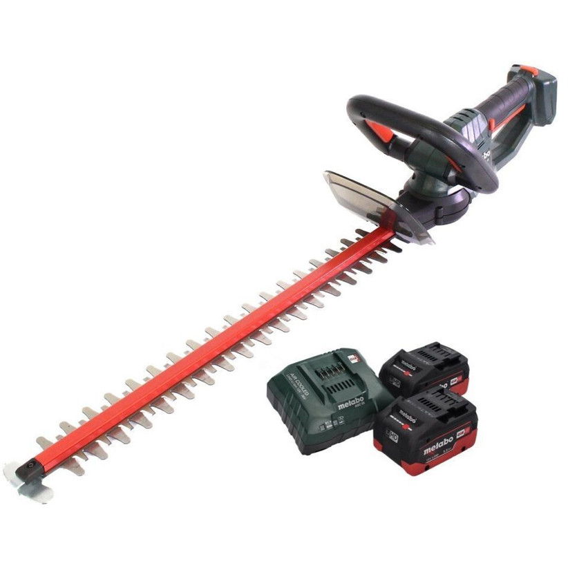Metabo HS 18 LTX 45 - Heckenschneider mit 2 Akkus (5,5 Ah) und Ladegerät Metabo HS 18 LTX 45 - Heckenschneider mit 2 Akkus (5,5 Ah) und Ladegerät