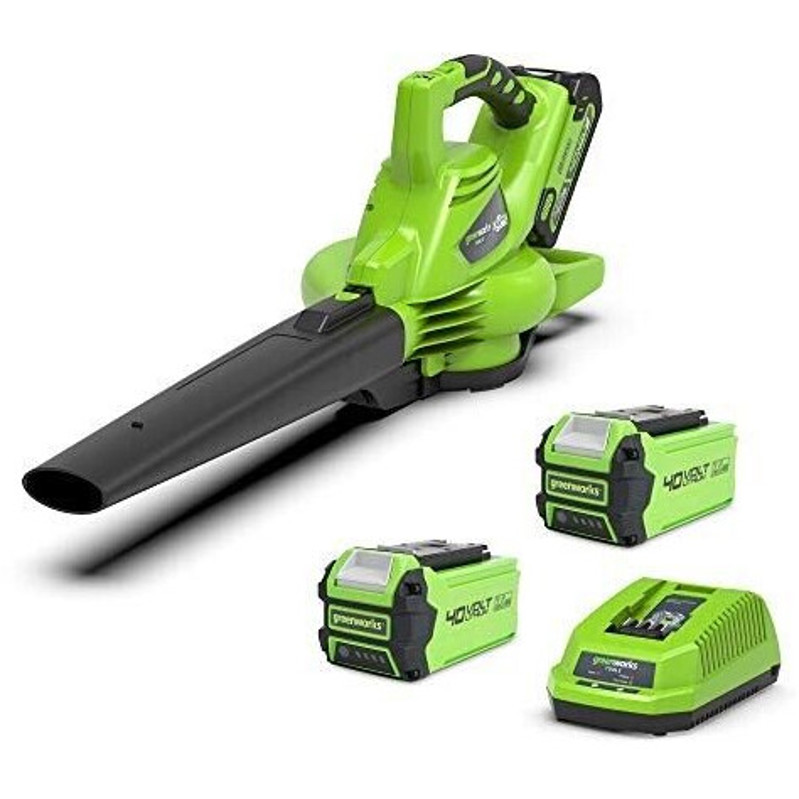 Greenworks GD40BVK Laubsauger Set mit 2 Akkus und 1 Ladegerät Greenworks GD40BVK Laubsauger Set mit 2 Akkus und 1 Ladegerät