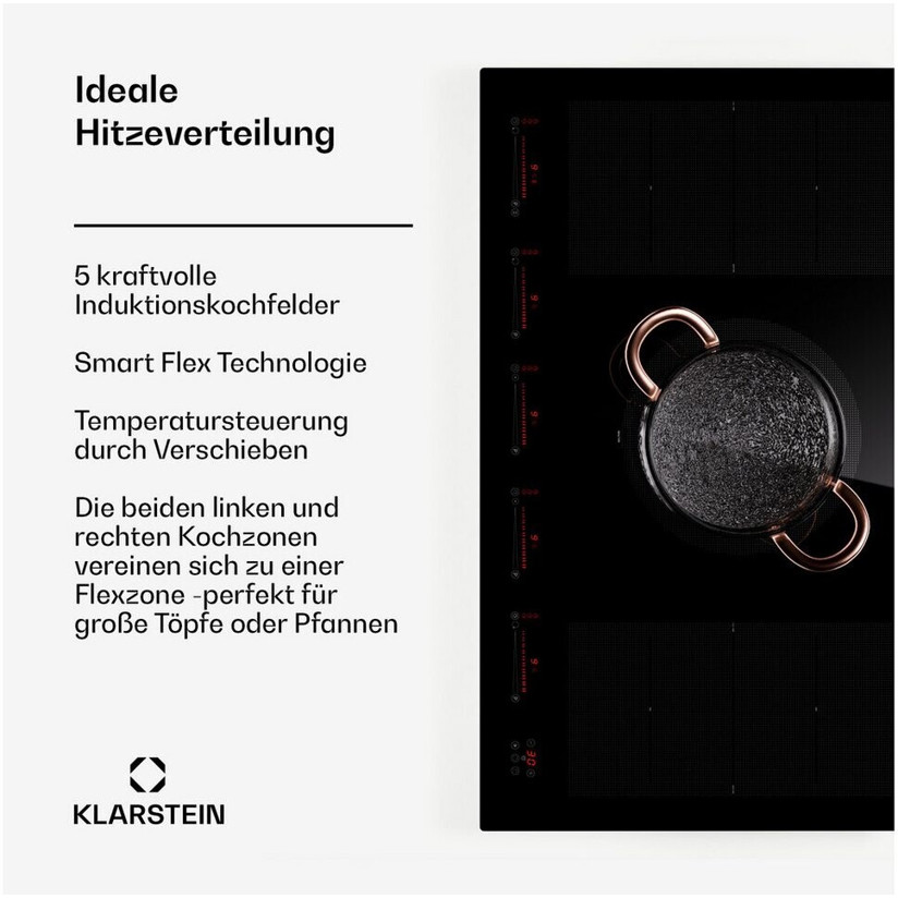 Klarstein Masterzone 90 Flex Induktionskochfeld - Schwarz
