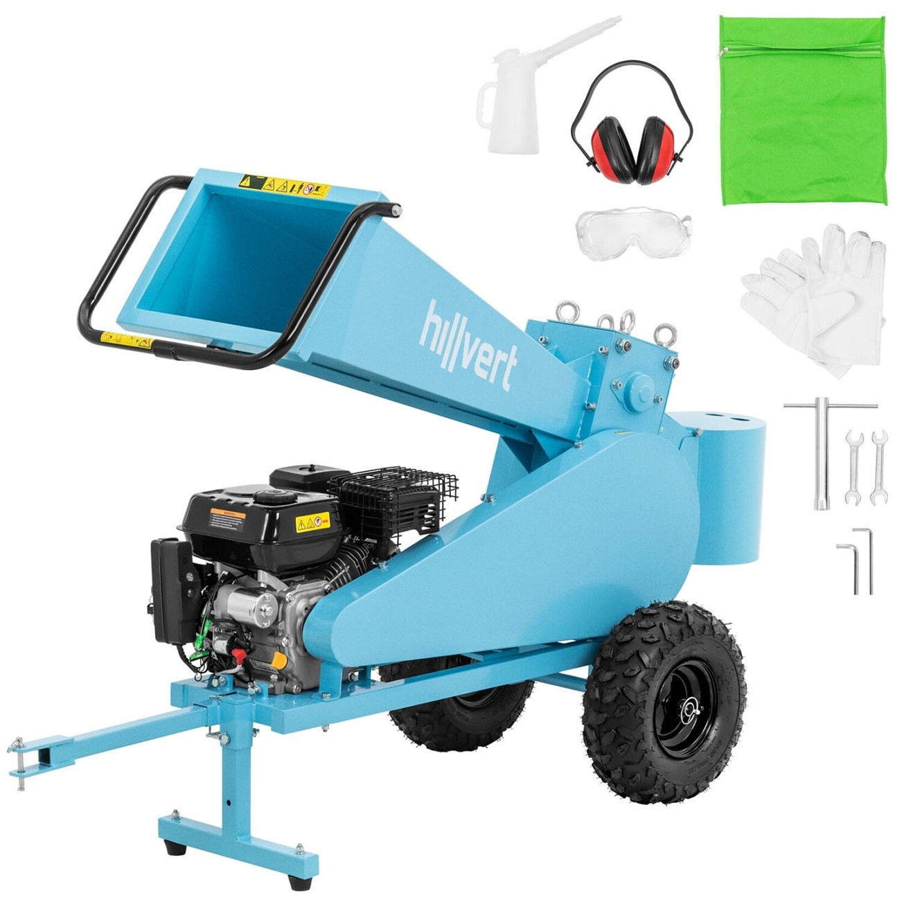 Hillvert Holzhäcksler HT-WBL-02 - Ø 7 cm, 7 PS, Hochleistungs Häcksler für Gartenabfälle Hillvert Holzhäcksler HT-WBL-02 - Ø 7 cm, 7 PS, Hochleistungs Häcksler für Gartenabfälle