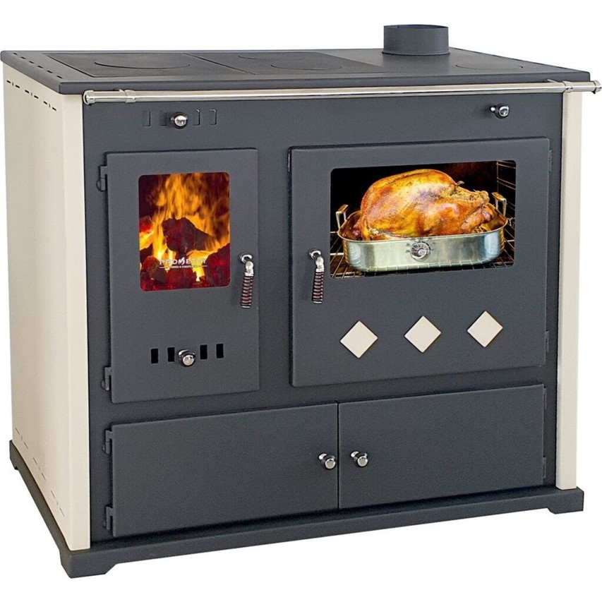 Prometey Practik LUX Kaminofen mit Backfach – Ideal für Ihre Küche