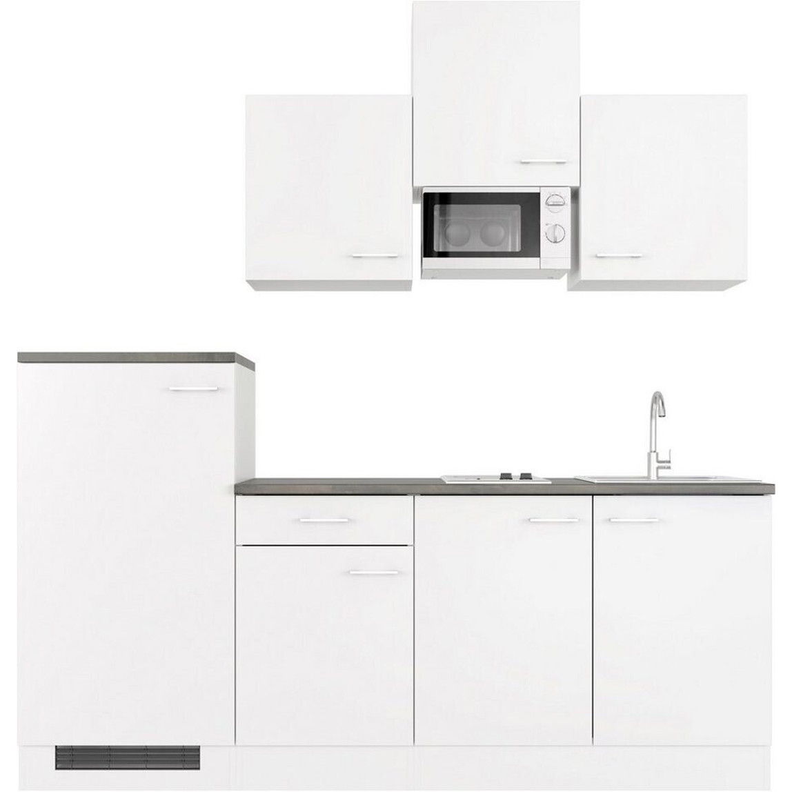 Flex-Well Lucca Miniküche 210 cm - E-Geräte in Weiß (Model 85771939)