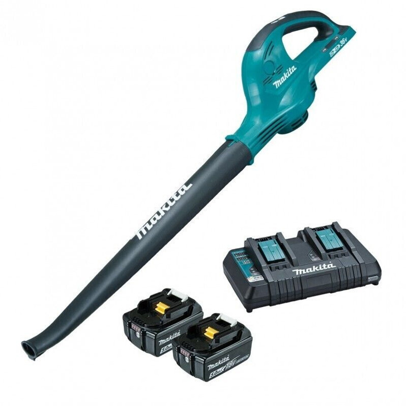 Makita DUB361 PT2 Laubsauger Set - 2 x 18V | 5Ah Akkus & Ladegerät