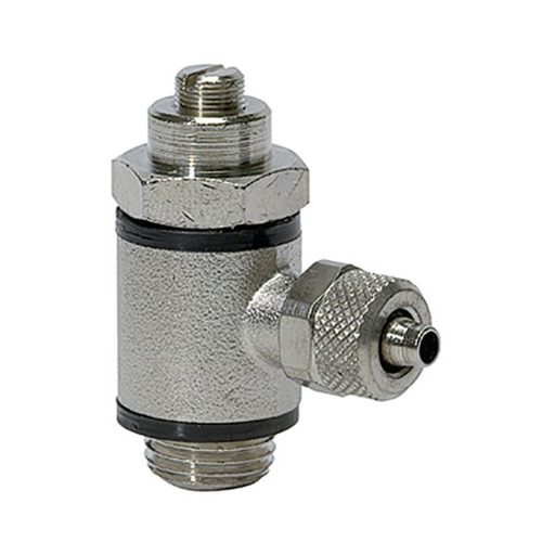 Durchflussregelventil - Drosselventil beidseitig, Schnellverschluss G 1/8, Schlauch 6/4 Durchflussregelventil - Drosselventil beidseitig, Schnellverschluss G 1/8, Schlauch 6/4