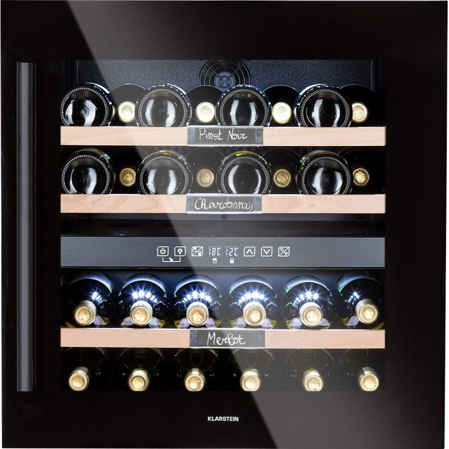 Klarstein Vinsider 36 Onyx Weinkühlschrank - Elegant und Effizient für Ihre Weinsammlung