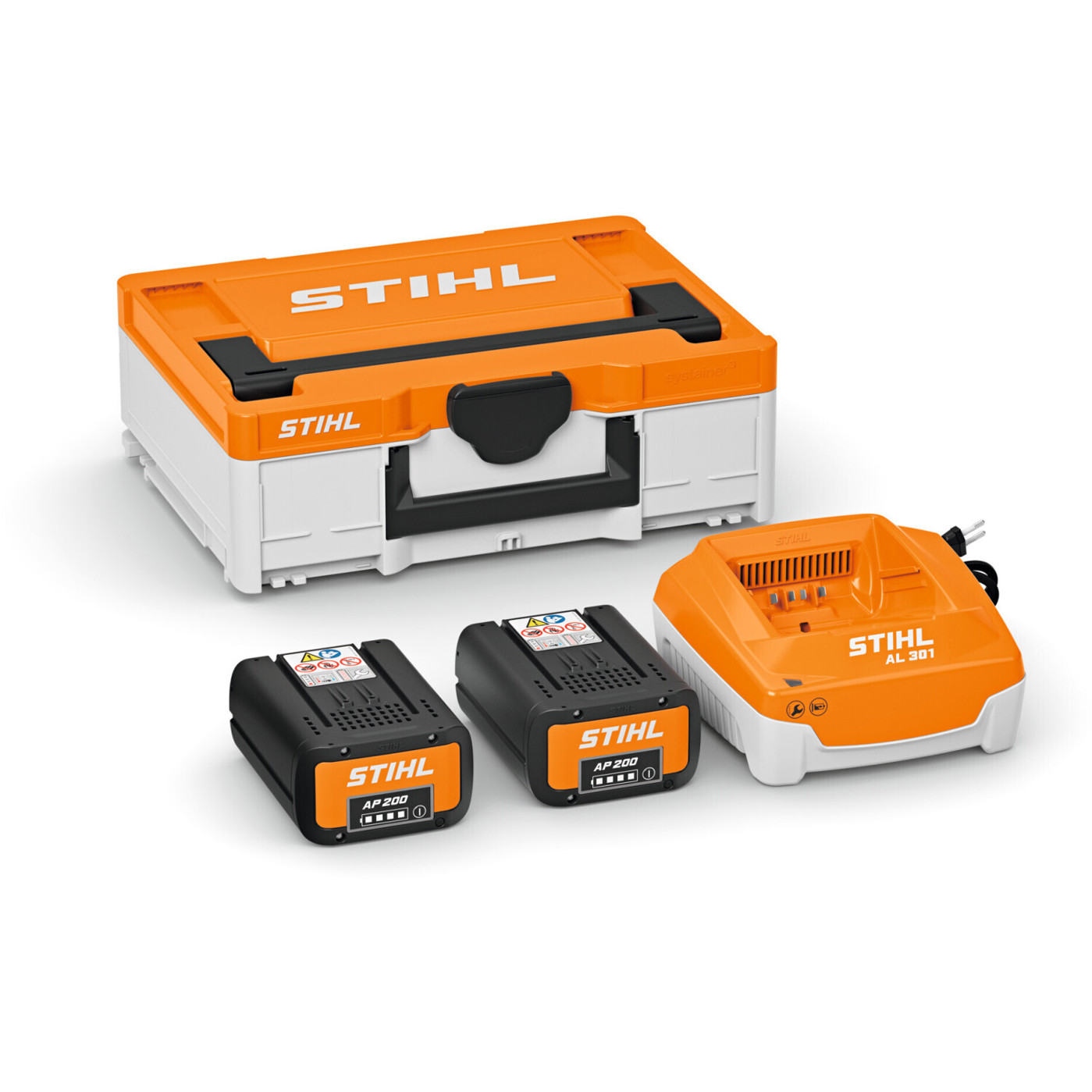 Stihl Power-Box - 2x AP 200 Akku & AL 301 Ladegerät für Gartengeräte