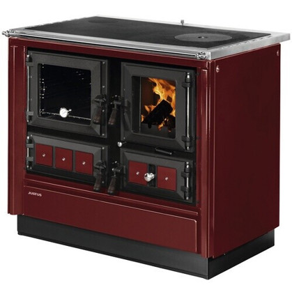 Justus Rustico 90 2.0 Links - Rot - Stahl-Küchenofen