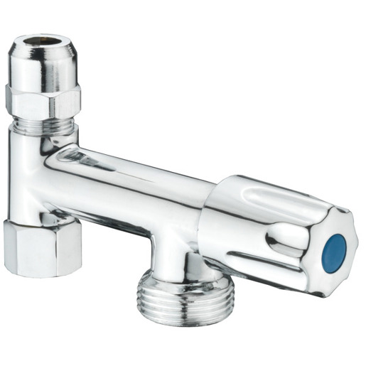 Eckfix 3/8" Maschinen-Anschlussventil mit Rückflussverhinderer - Verchromt Eckfix 3/8" Maschinen-Anschlussventil mit Rückflussverhinderer - Verchromt