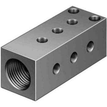 Aluminium Ventilverteiler mit 9 x G1/8 Buchsen | RoHS-kompatibel Aluminium Ventilverteiler mit 9 x G1/8 Buchsen | RoHS-kompatibel