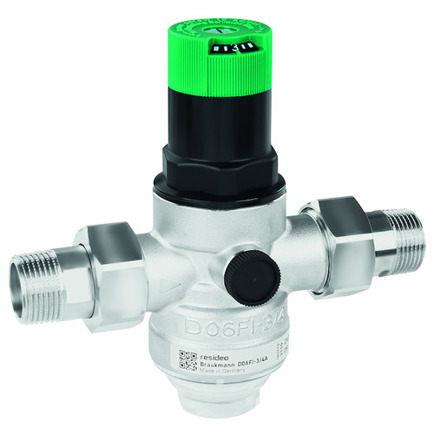 Braukmann D06FI Edelstahl Druckminderer mit Einstellanzeige - 1/2" Braukmann D06FI Edelstahl Druckminderer mit Einstellanzeige - 1/2"