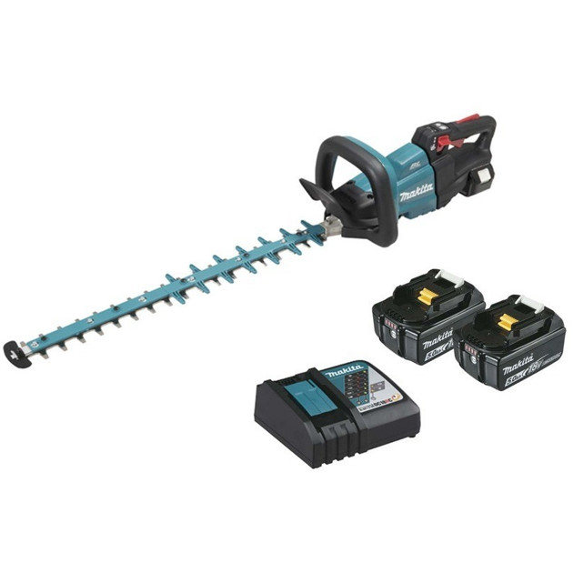 Makita DUH602 RT2 Heckenschneider Set - 2x 5Ah Akkus & Schnellladegerät