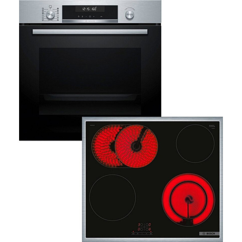 Bosch HBD671CS62 Einbau-Backofen Set (HBG578BS3 + PKN645BA2E)