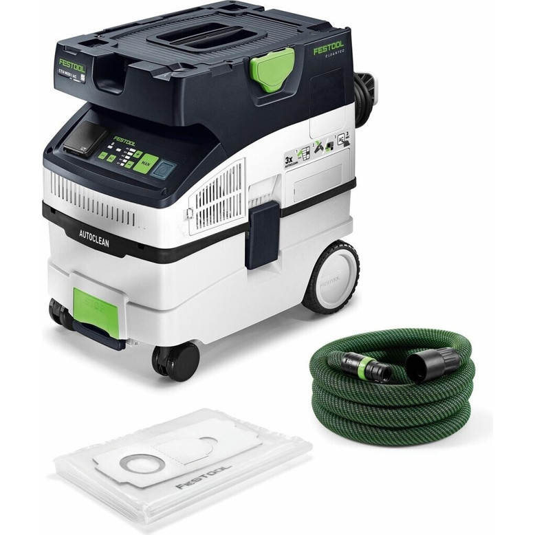 Festool CLEANTEC CTH MIDI AC – Kompakter Industriestaubsauger für sauberes Arbeiten