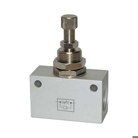 Block-Drosselrückschlagventil | Eloxiertes Aluminium | G 1/4 | Durchflussregelventil Block-Drosselrückschlagventil | Eloxiertes Aluminium | G 1/4 | Durchflussregelventil