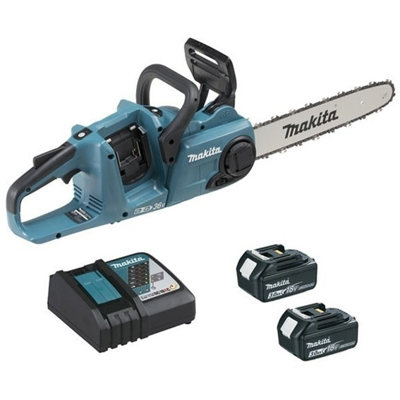 Makita DUC353 RF2 – Kettensäge mit 2 x 3 Ah Akkus & Ladegerät