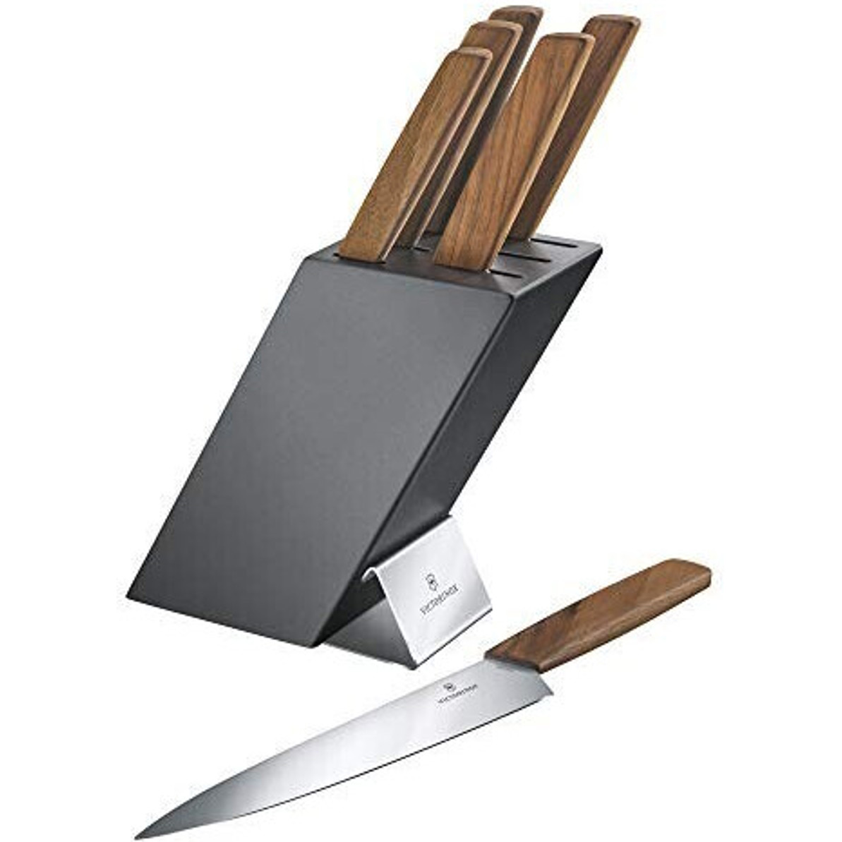 Victorinox Swiss Modern 6-teilig Buchenholz Messerblock - Anthrazit Victorinox Swiss Modern 6-teilig Buchenholz Messerblock - Anthrazit