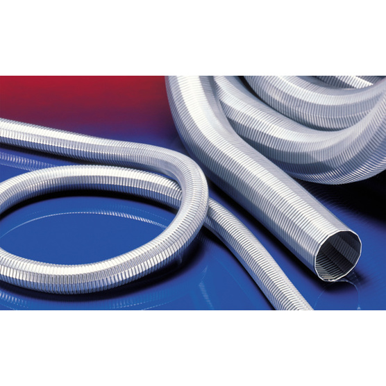 Hochtemperatur Metallschlauch - bis +400°C - schwerentflammbar - Ø 80mm - Länge: 10m Hochtemperatur Metallschlauch - bis +400°C - schwerentflammbar - Ø 80mm - Länge: 10m