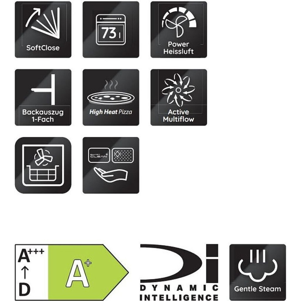 Bauknecht BBI5S8PM1SK Einbaubackofen mit Steckdose - Energieeffizienzklasse A