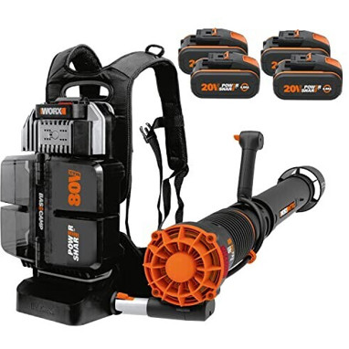 Worx WG572E Akku-Rucksackbläser 4Ah – Inkl. 4 Akkus & Ladegerät | Leistungsstarker Laubsauger Worx WG572E Akku-Rucksackbläser 4Ah – Inkl. 4 Akkus & Ladegerät | Leistungsstarker Laubsauger